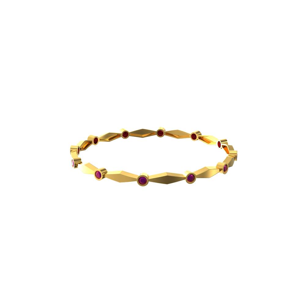 Light Weight Gold Bangles