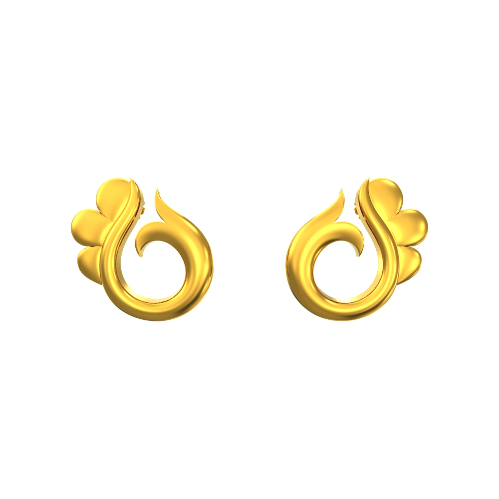 Light Weight simple Gold Stud Earring