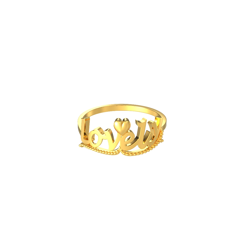 Name Design Gold Ring