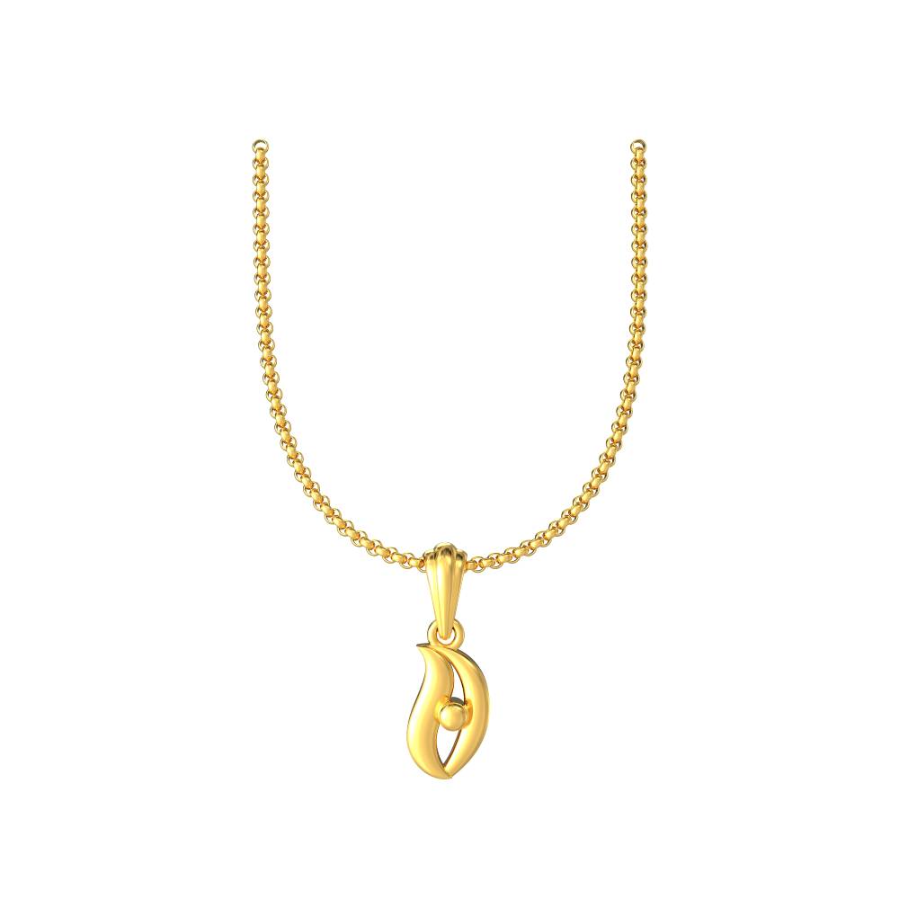 Nature Simple Gold Pendant