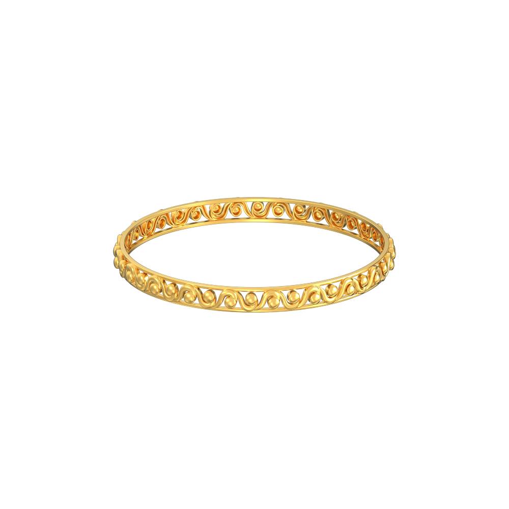 Pattern Curve Line Plain Bangle