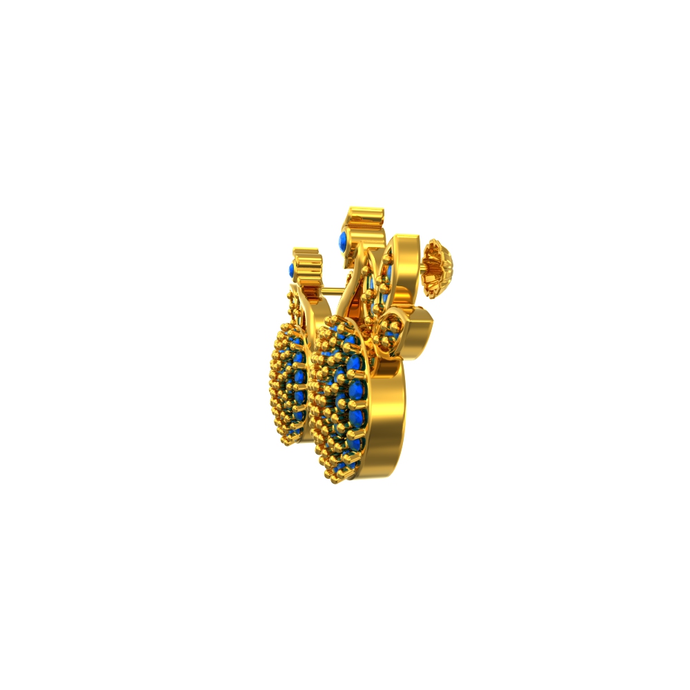 Peacock Design Cocktail Gold Earring Chennai