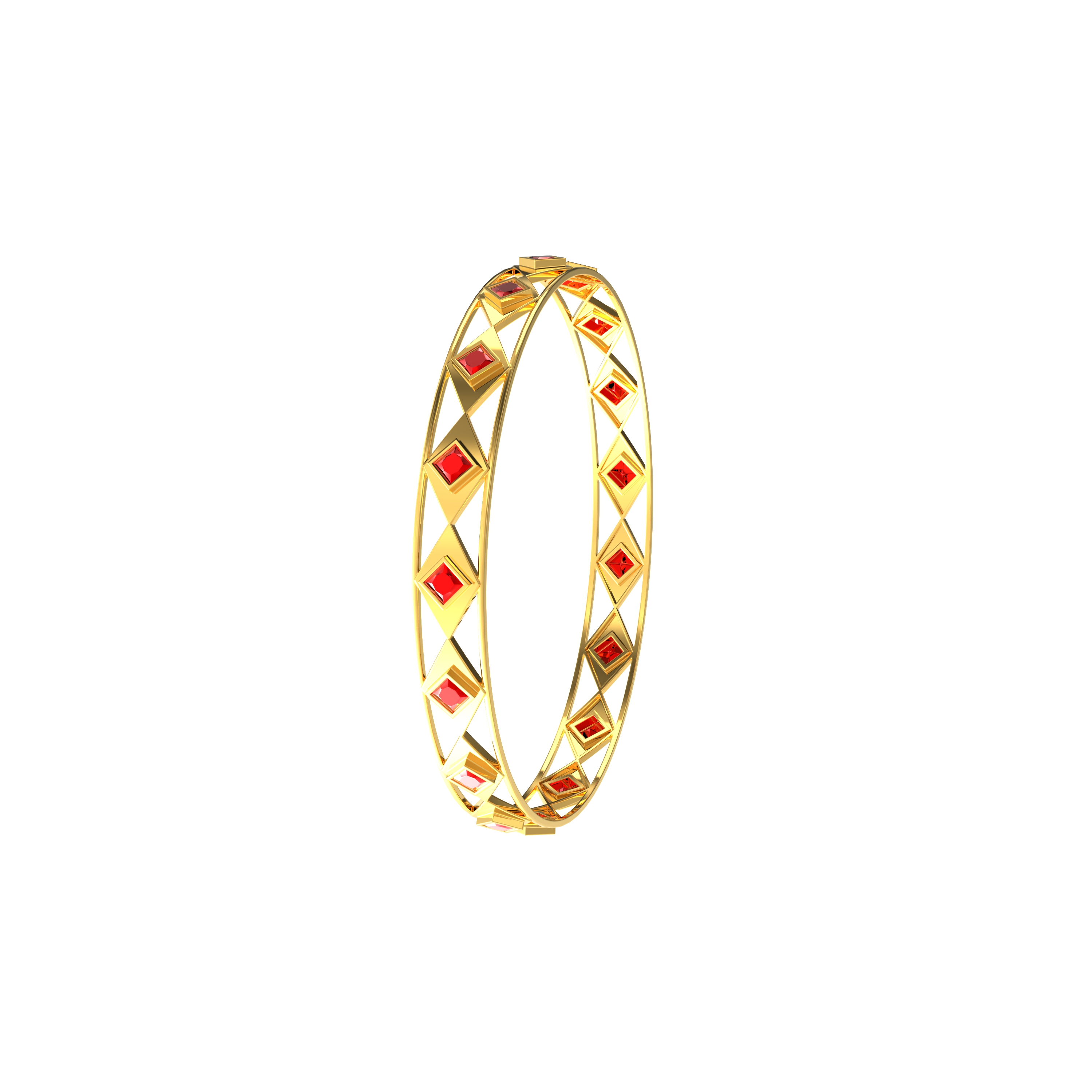 Women Princess Stone Gold Bangles