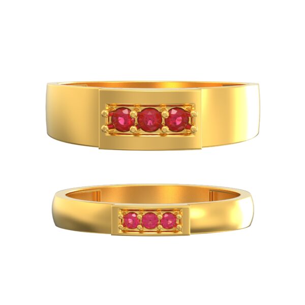 Rectangular-stone-shaped-Couples-Gold-Ring
