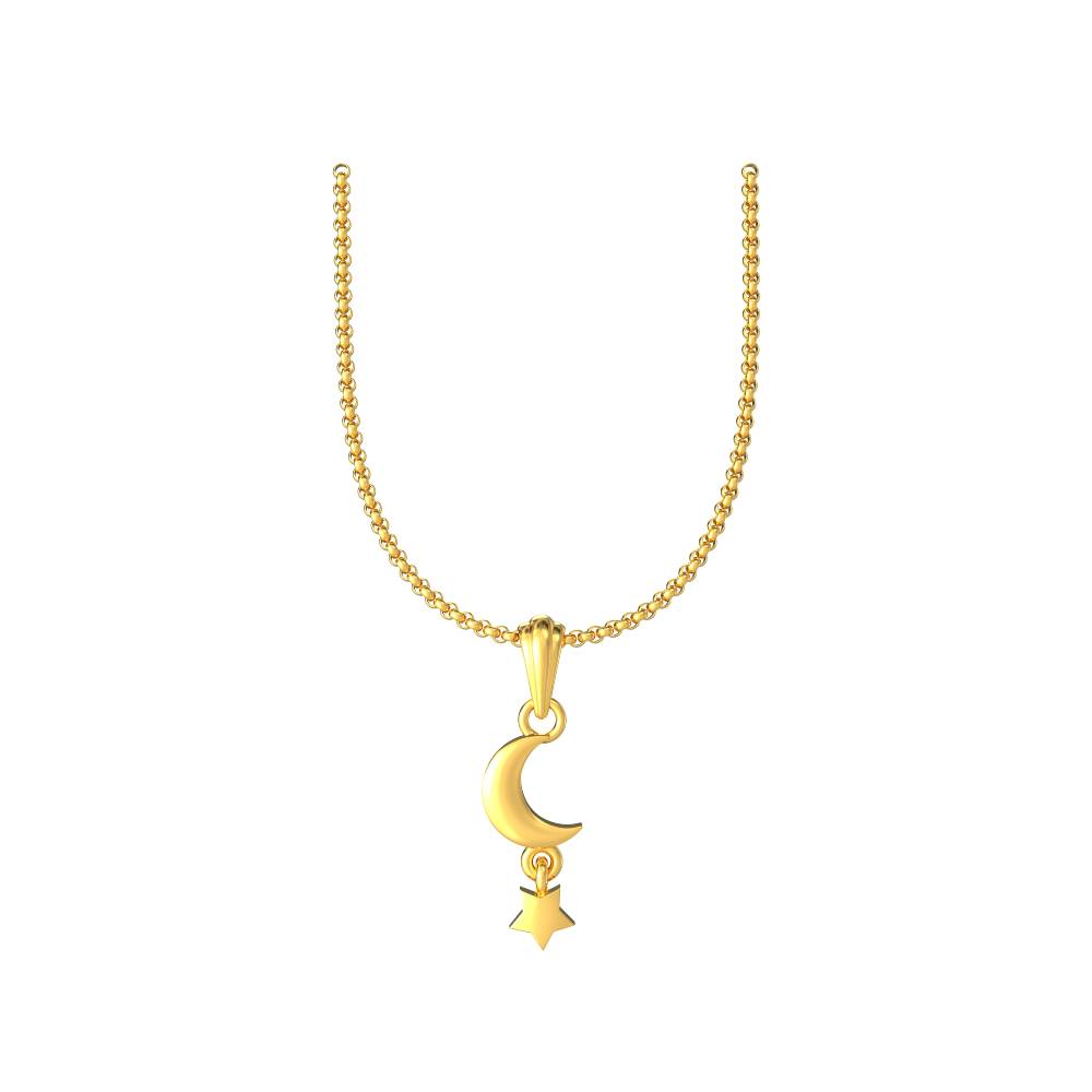 Star plain pendant gold