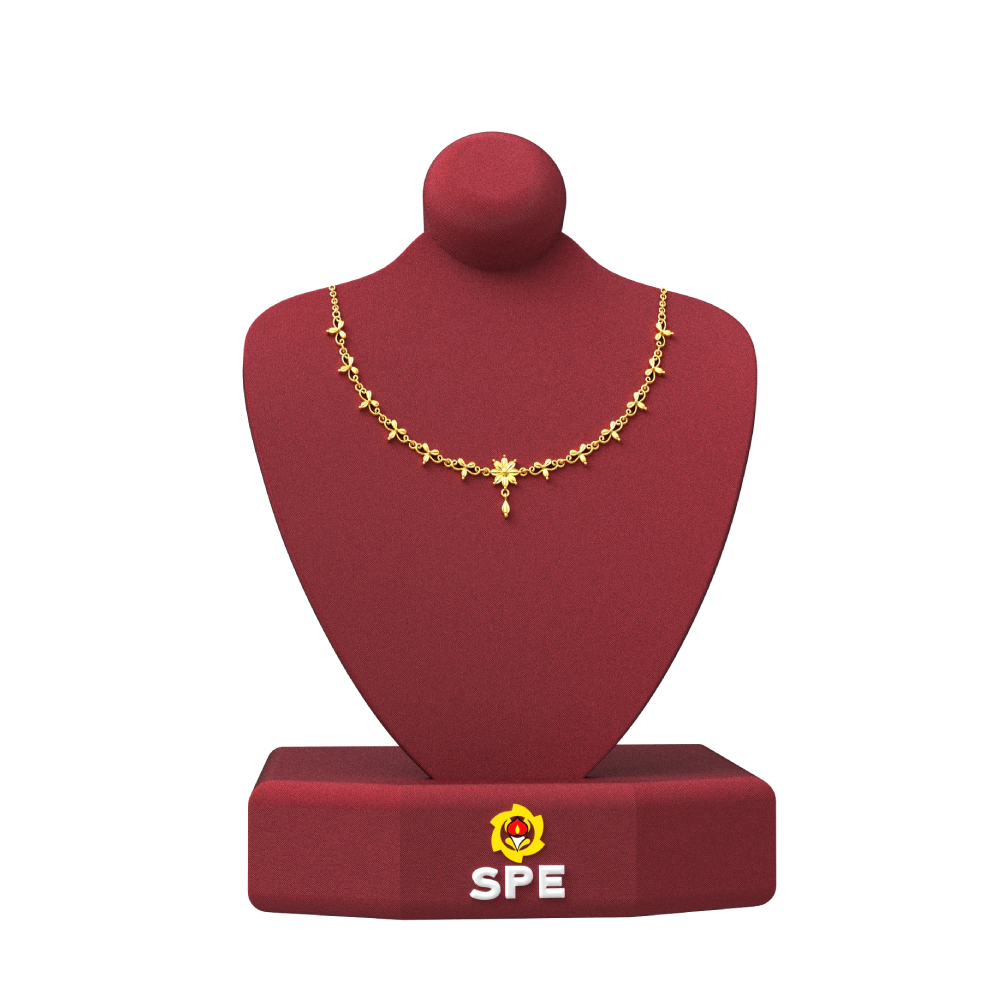 Sterling Floral Vision Gold Necklace