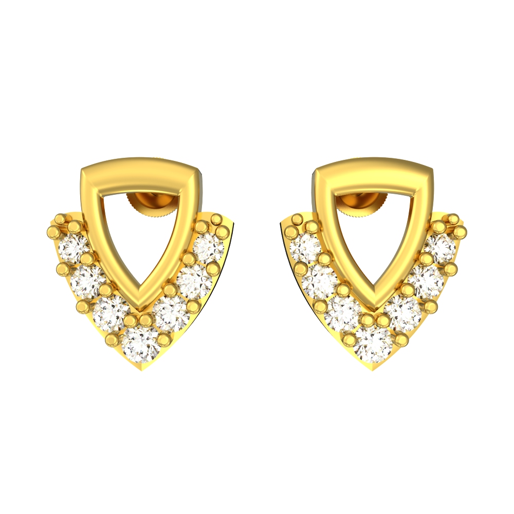 Triangle Model Gold Studs