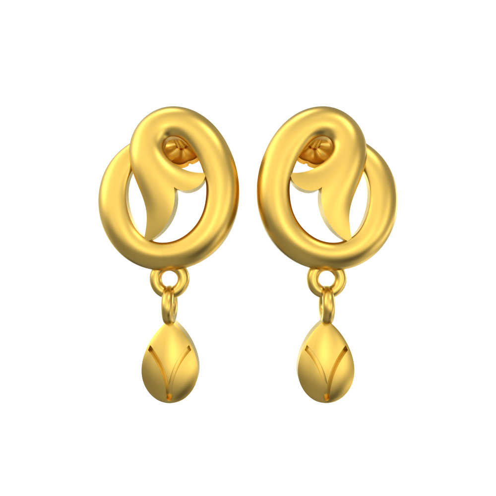 Elegant Curved Gold Earring For Women