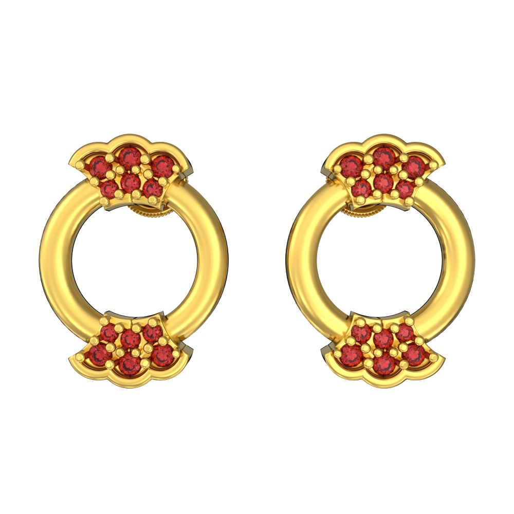 Versatile Gold Toned Texture Earrings