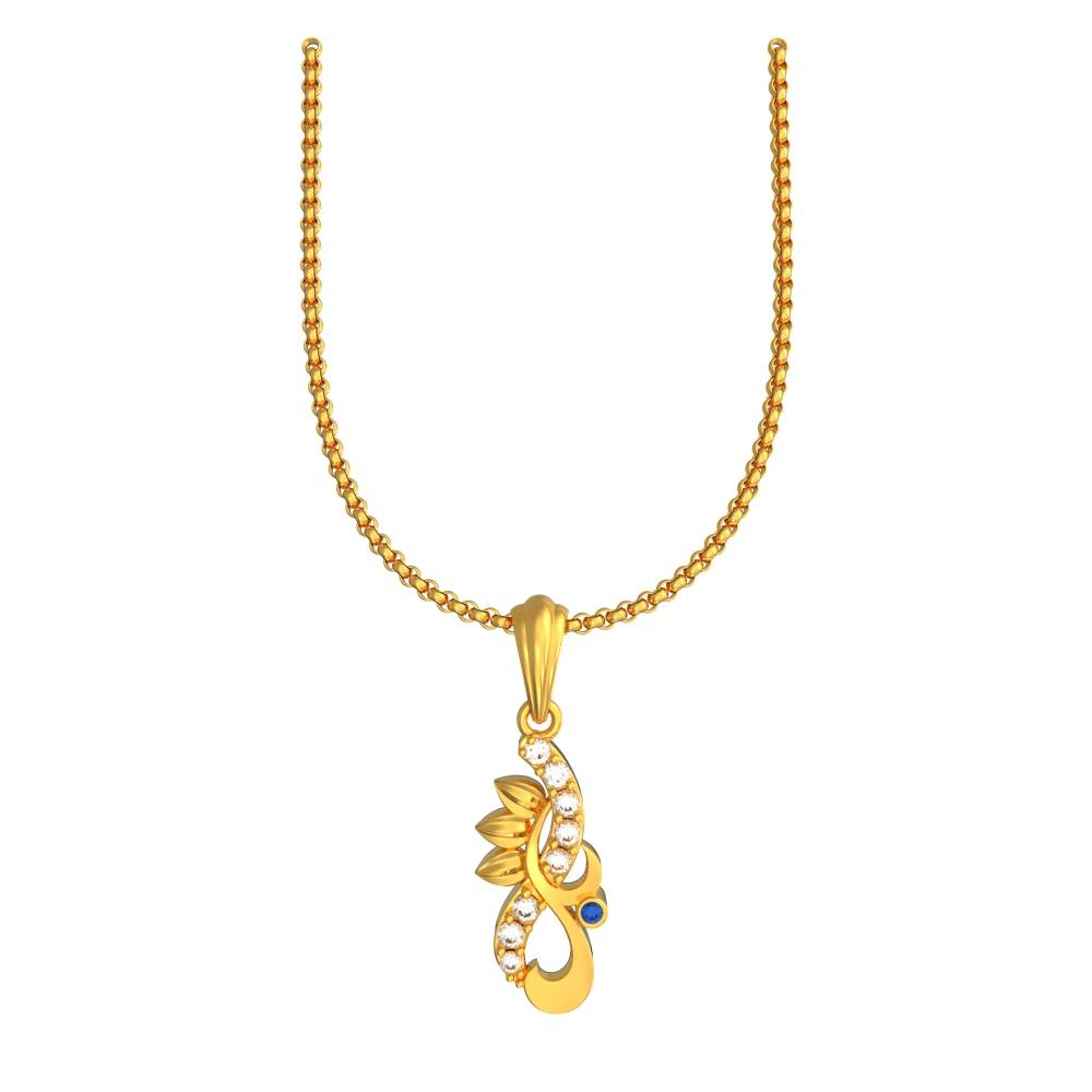 Women Leaf Gold Pendant