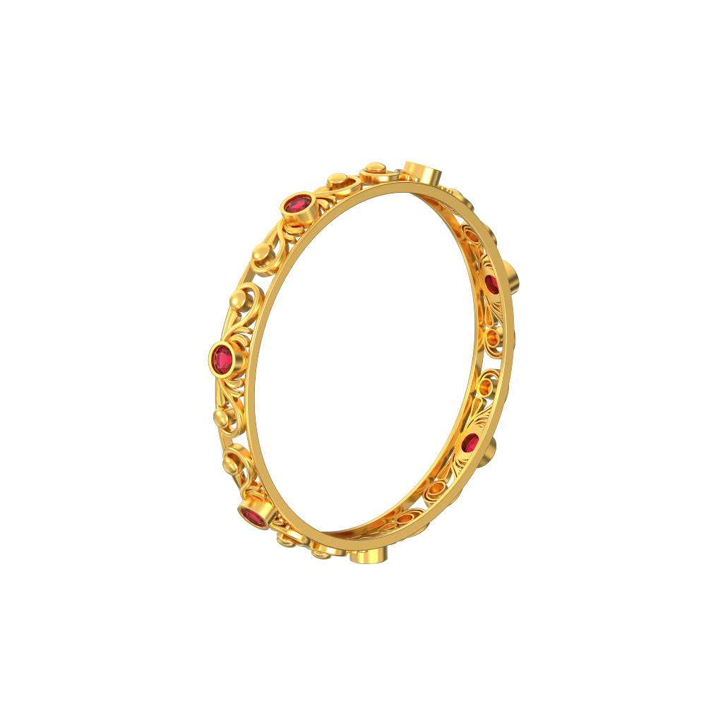 Women Nature Stone Gold Bangle