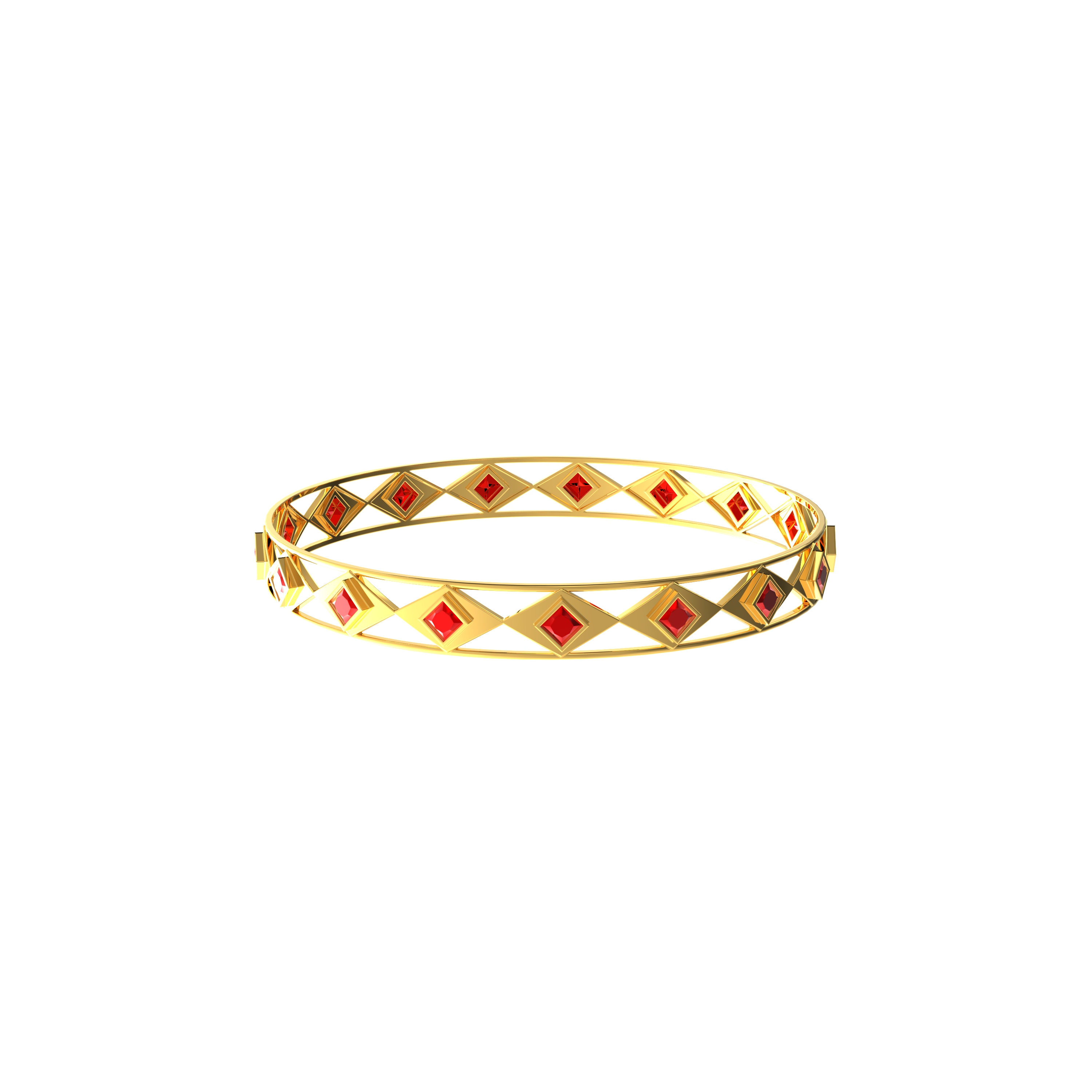 Women Princess Stone Gold Bangles