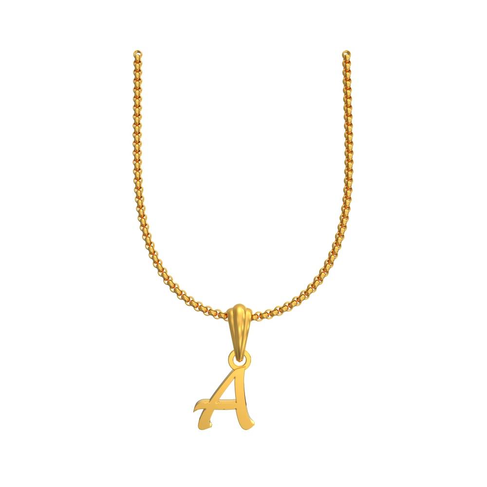 lphabet letter pendant in gold