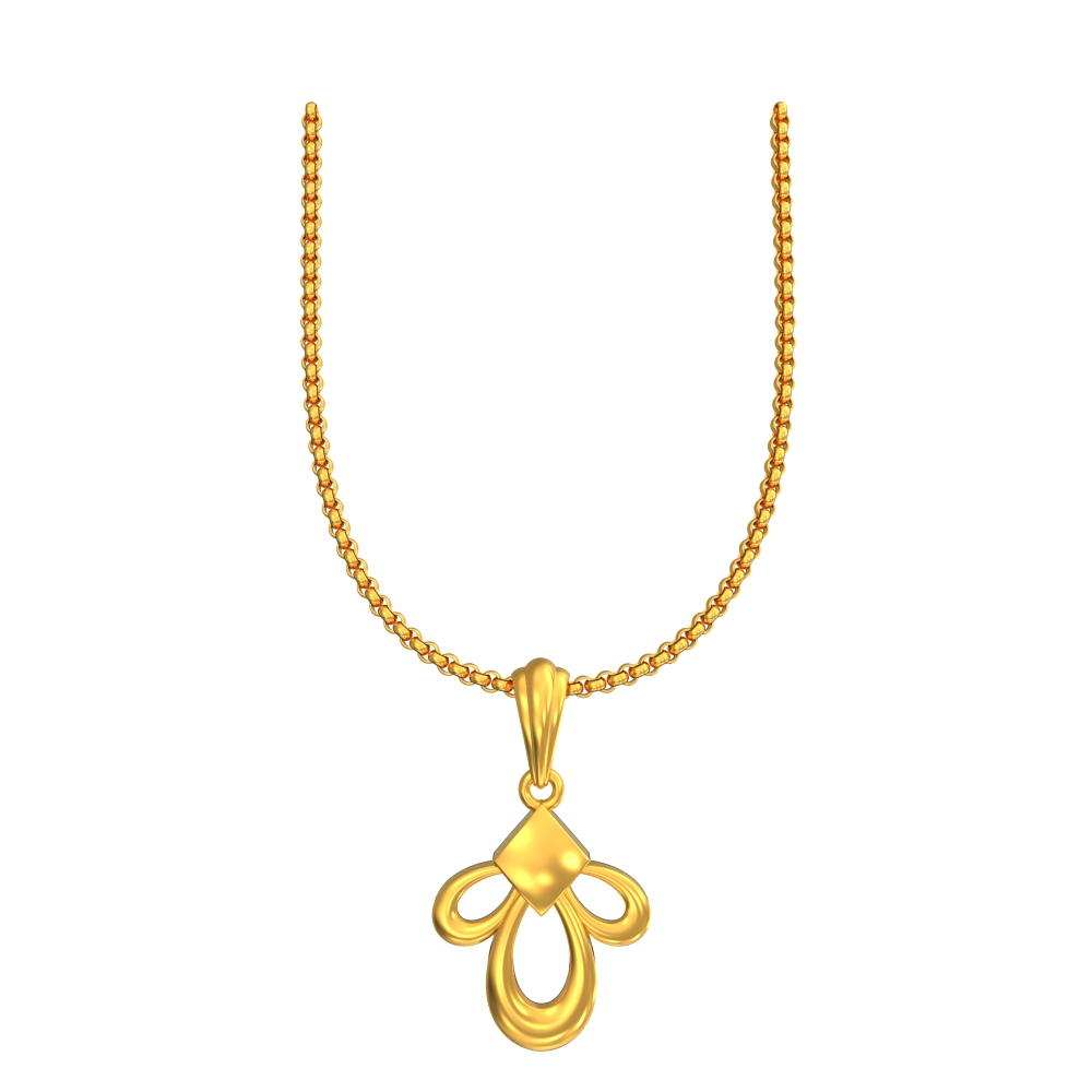 22k Captivating Simple Gold Pendant