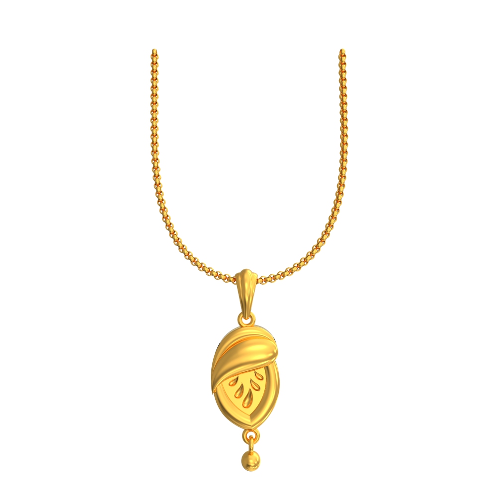 22k Fascinate Simple Gold Pendant
