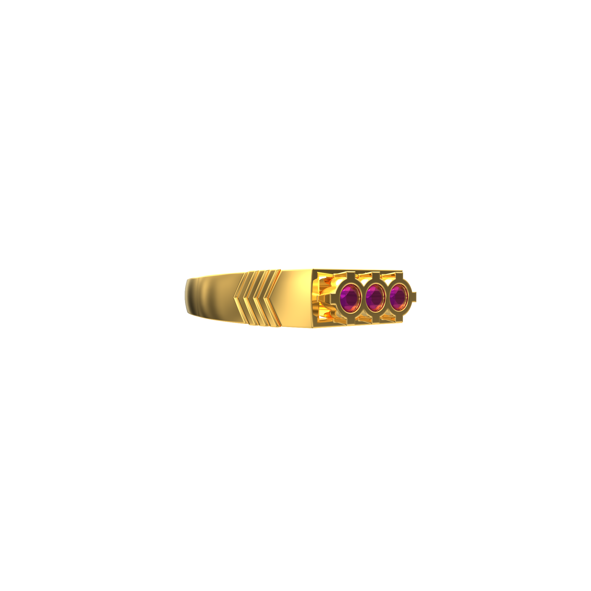 22k Three Stone Elegant Ring