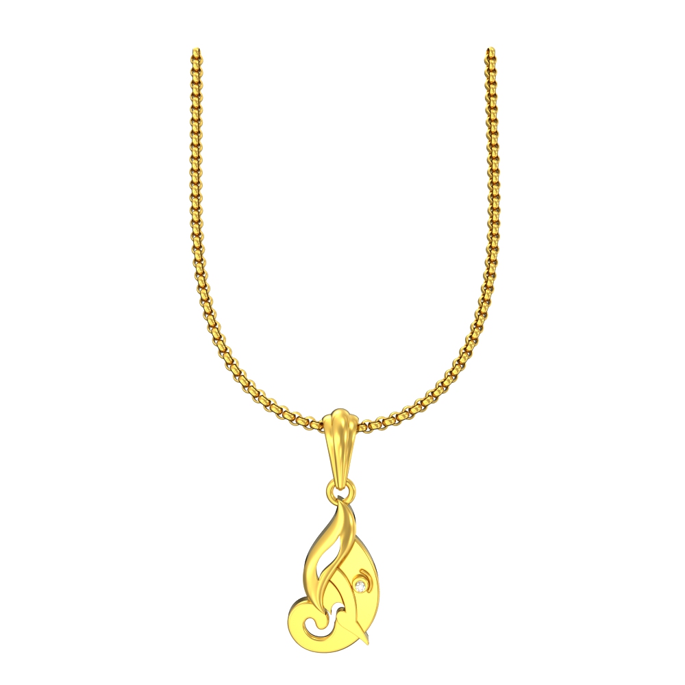 22k Vinayagar Pendant Gold