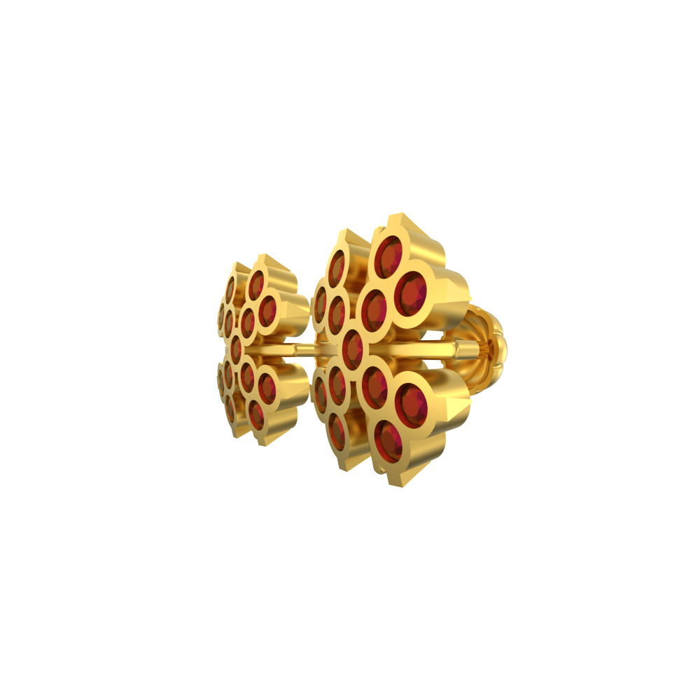 Affordable Halo Gold Earrings Chennai