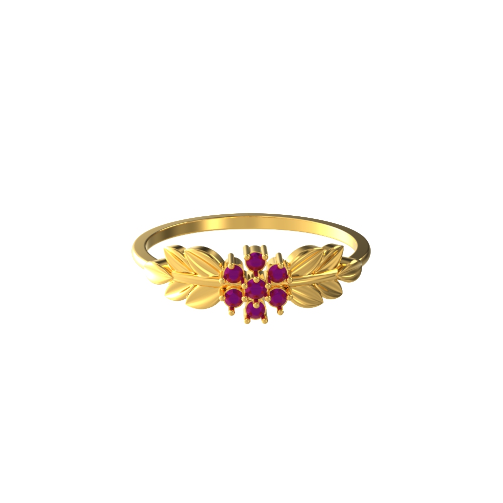 Beautiful Flower and Leaf Design Ring