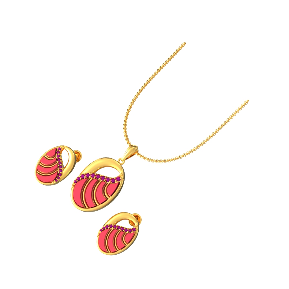 Best-Charming-Oval-Pendant-set