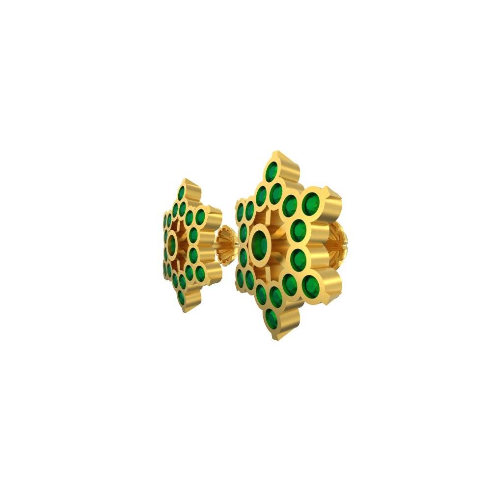 Blooming Star Brooch Gold Studs Chennai