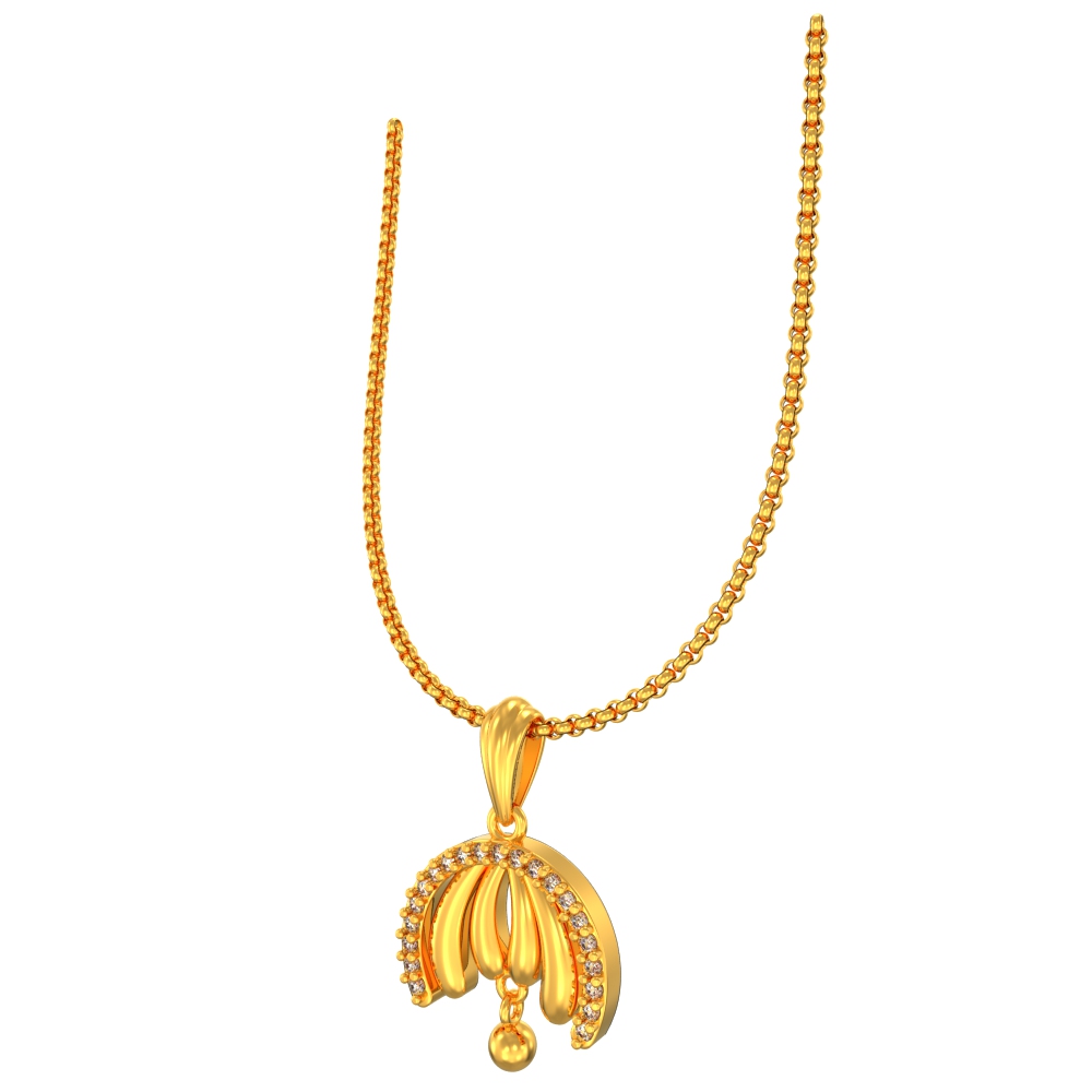 Captivating Gold With Stone Pendant