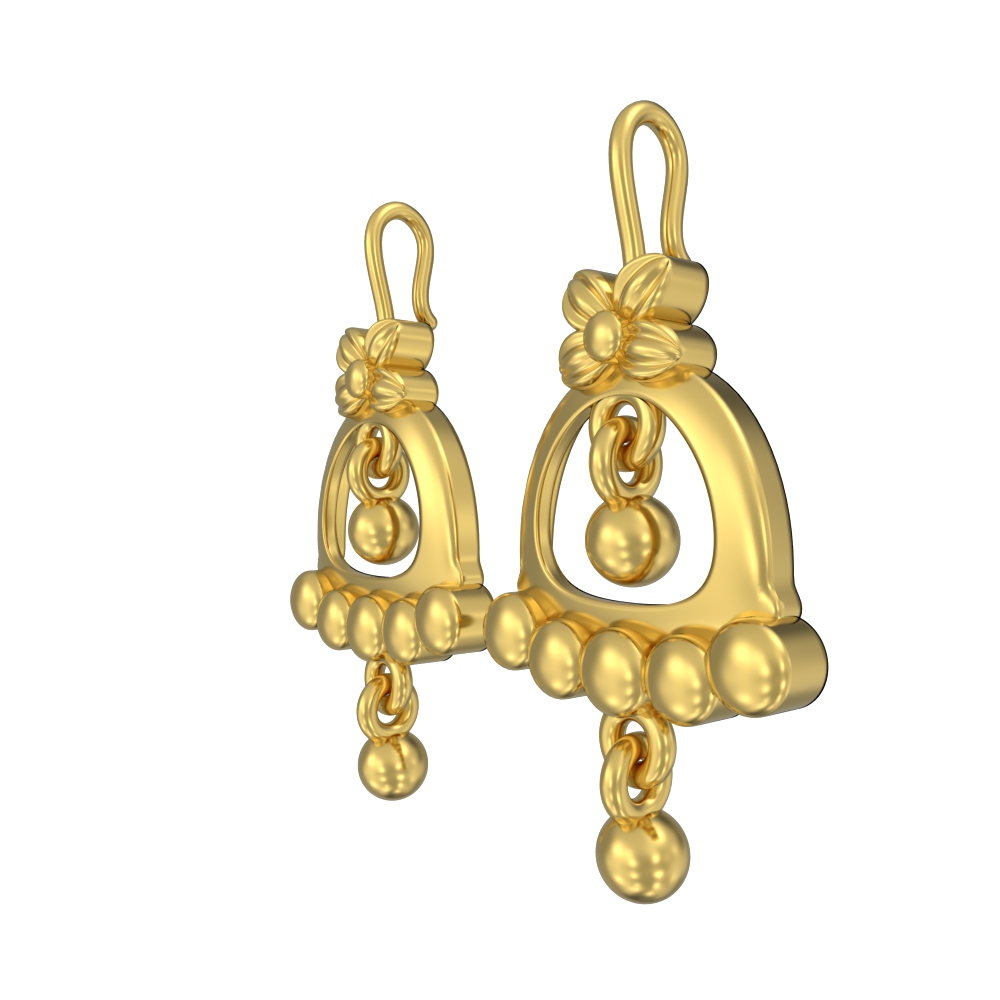 Casual Dangling Gold Earrings Chennai