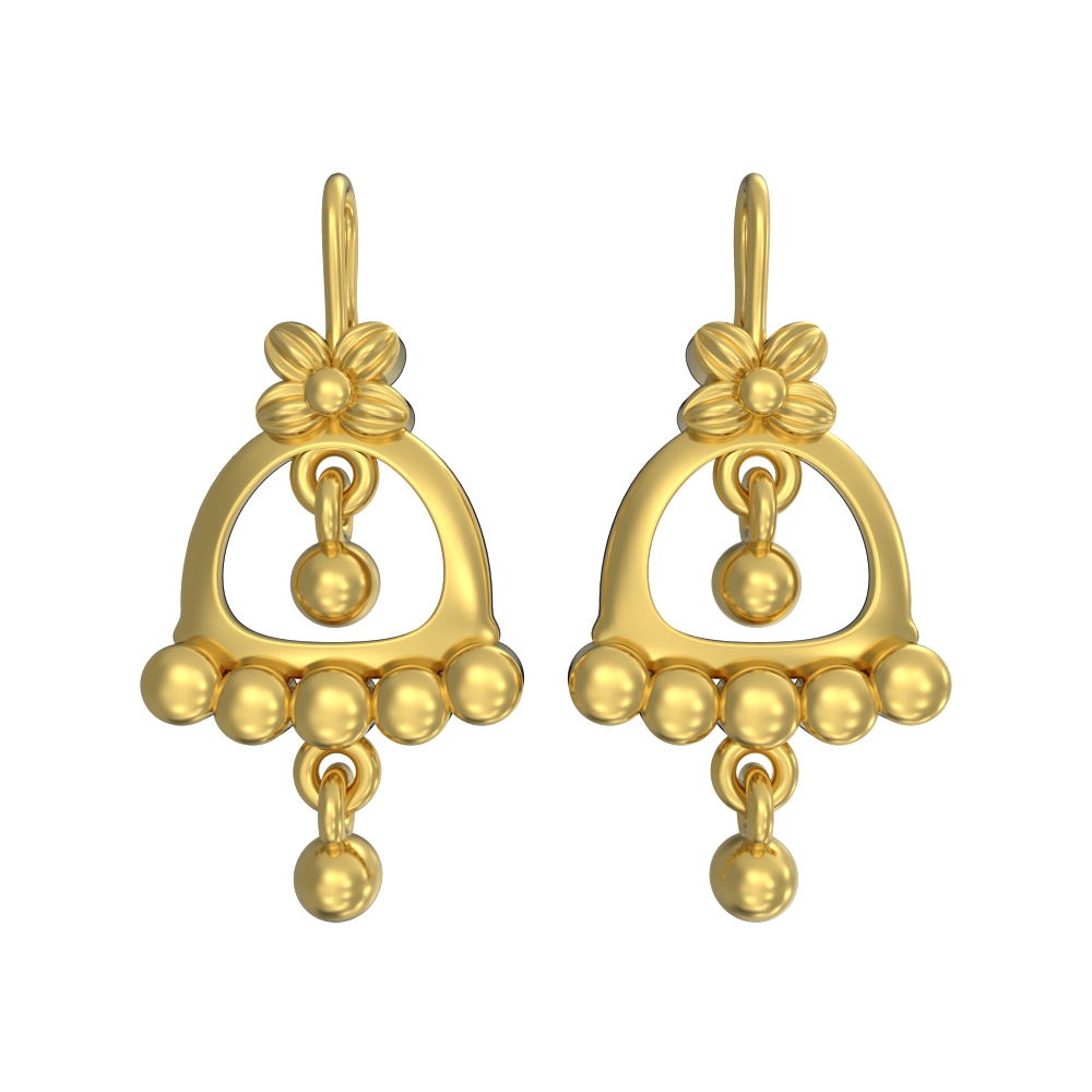 Casual Dangling Gold Earrings