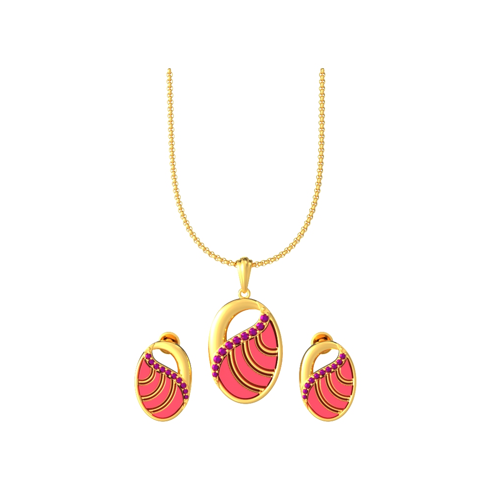 Charming-Oval-Pendant-set