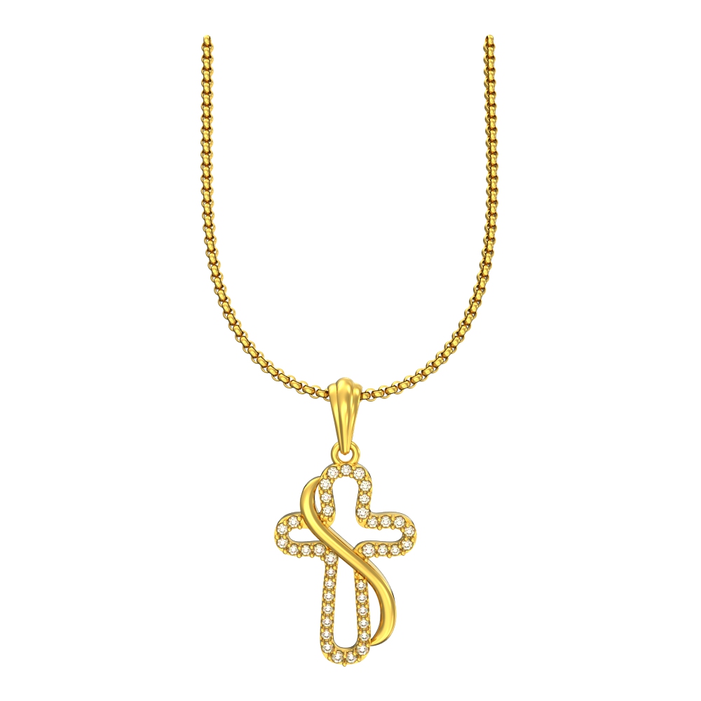 Christian Cross Stone Pendant