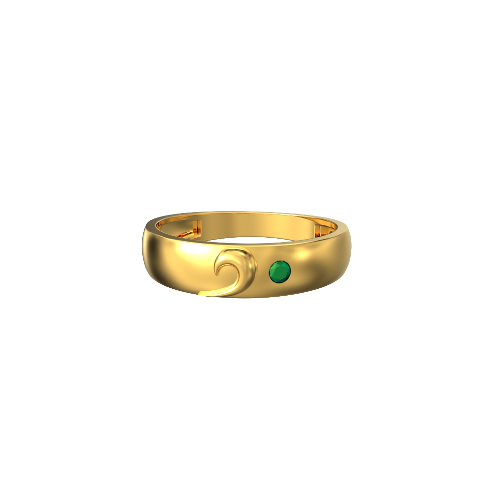 Classic Green Stone Gold Ring