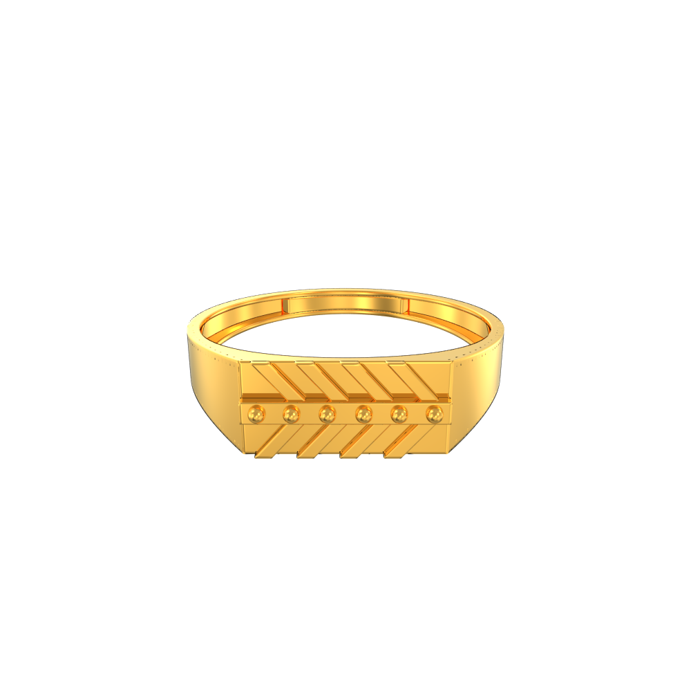 Crisp Striped Design Ring