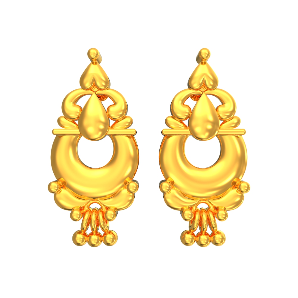 Customized Curve Gold Earrings