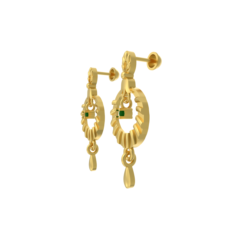 Dangling Drop Gold Earrings Chennai