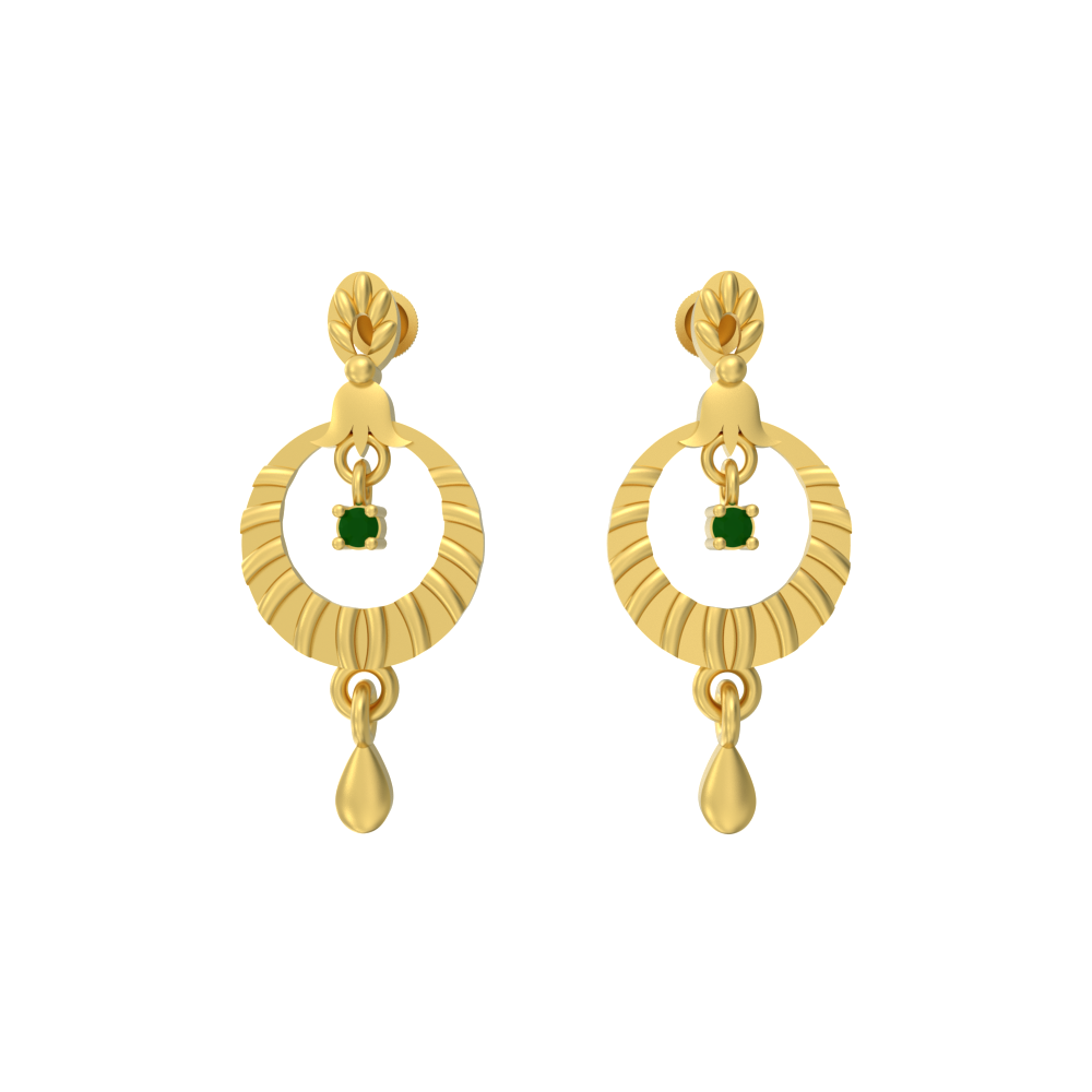 Dangling Drop Gold Earrings