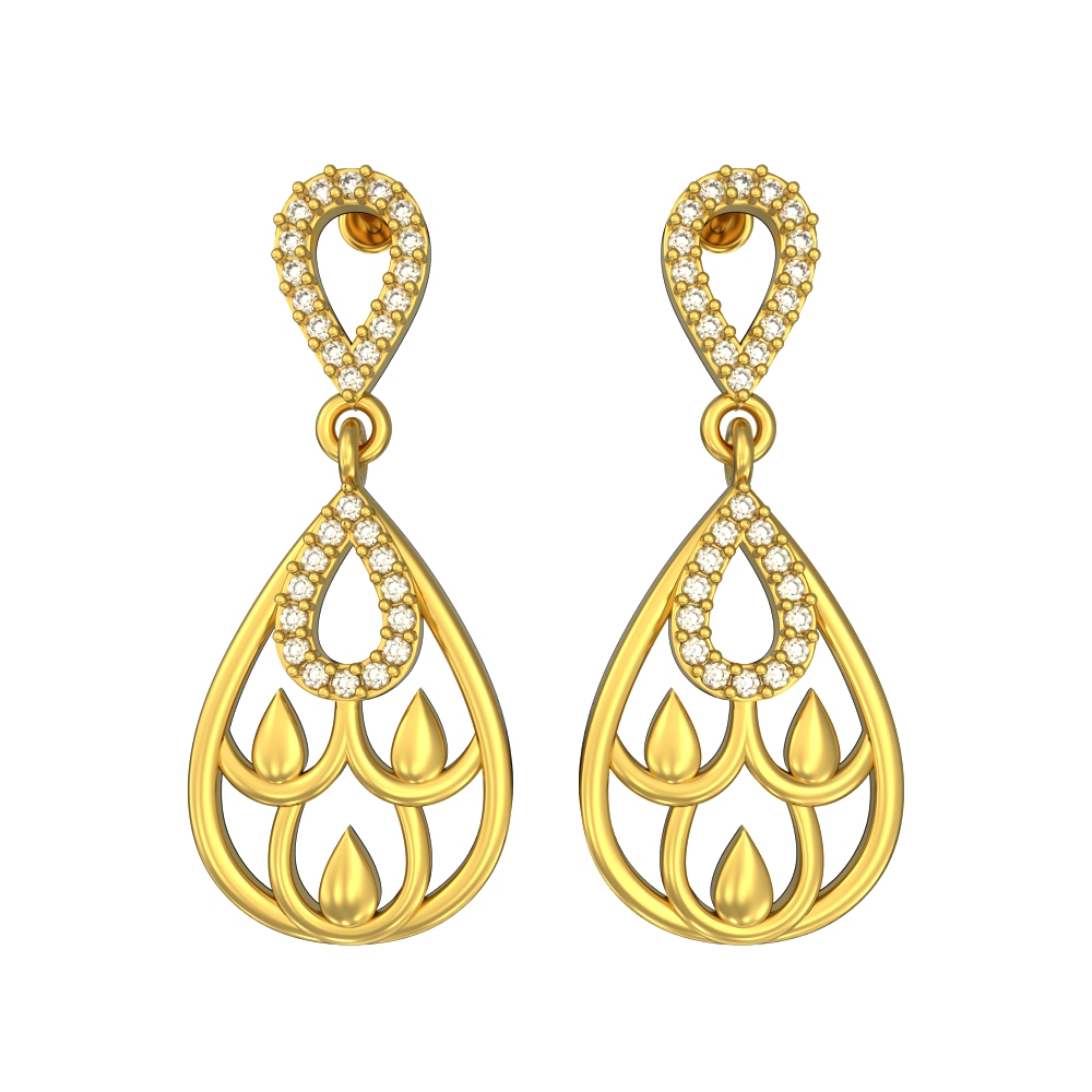 Delicate Flower Dangle Earring