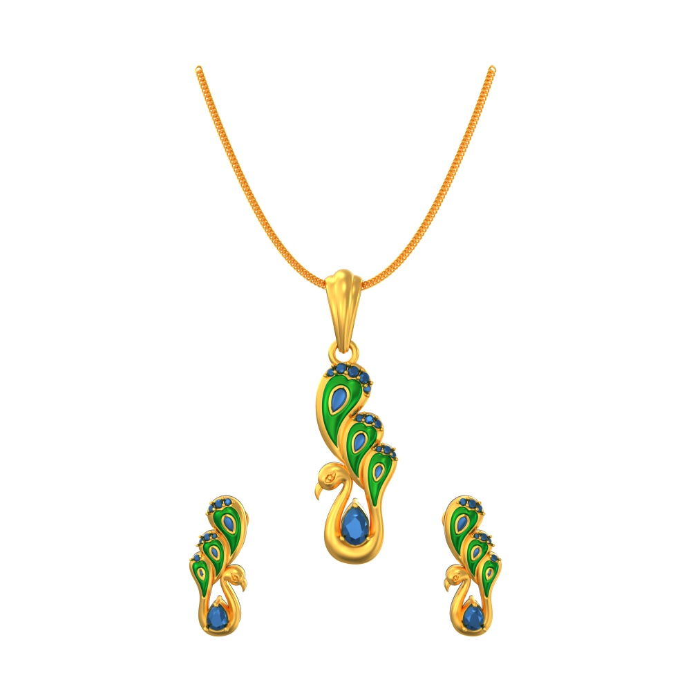 Designer-Butterfly-Pendant-set
