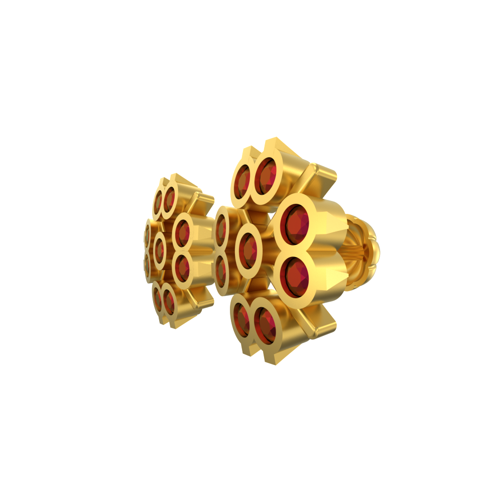 Dual Stone Cocktail Gold Earrings Chennai