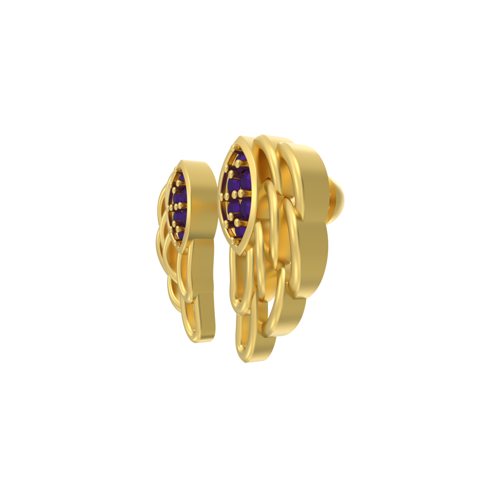 Electic Cutsomized Peacock Gold Earring Chennai