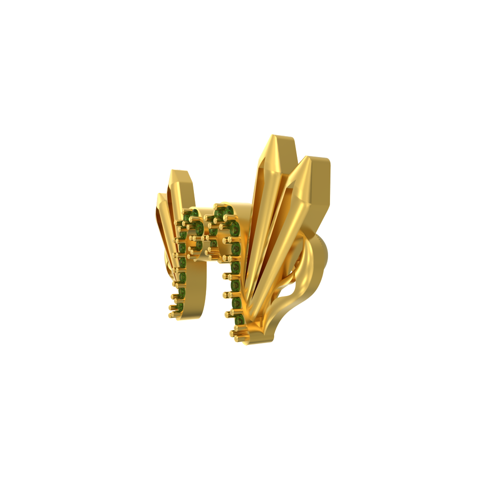Elegant Curve Gold Earring Chennai