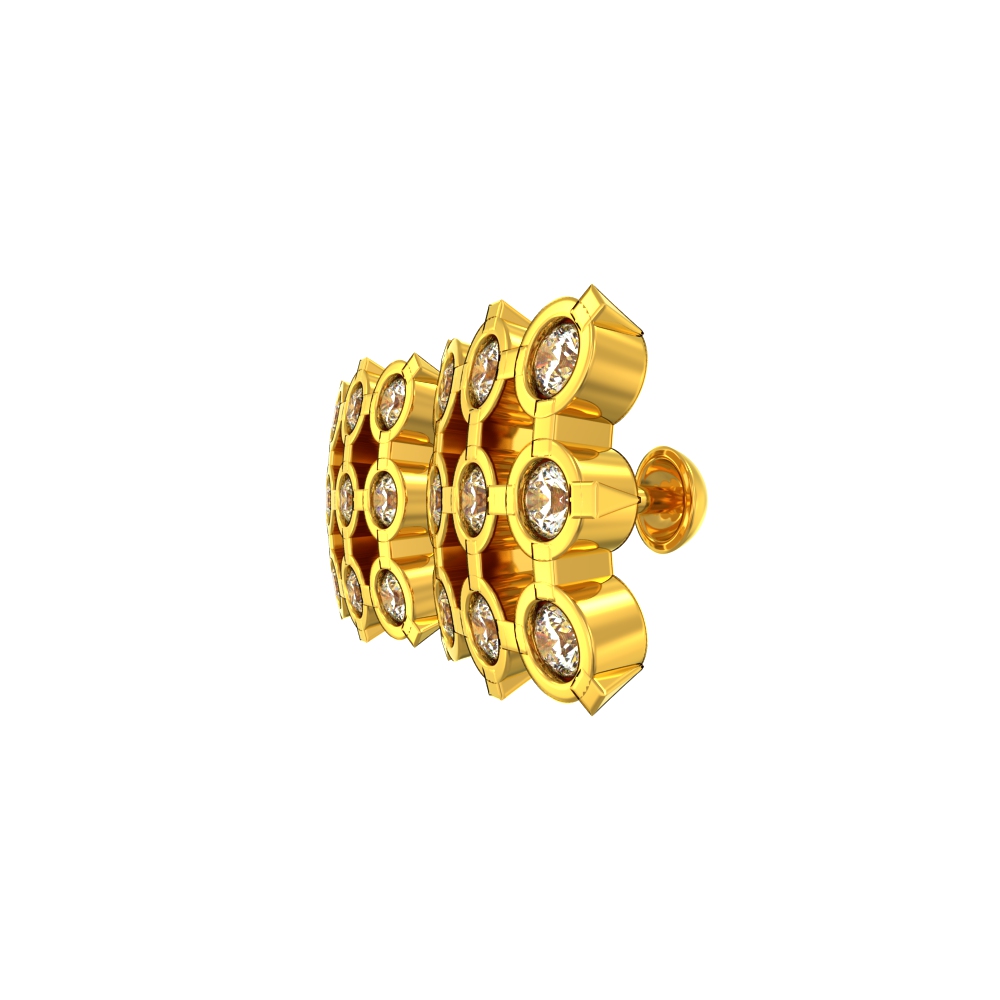 Everyday Sparkle Nine Stone Square Studs