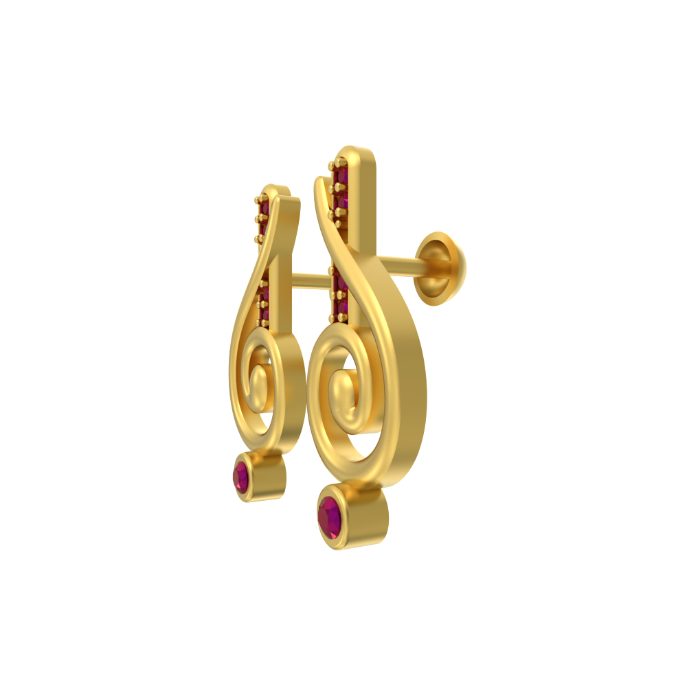 Fashion Music Design Gold Earring Chennai