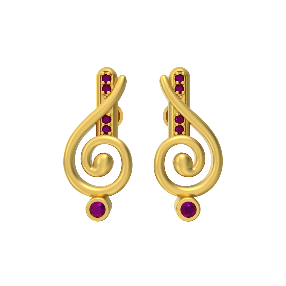 Fashion Music Design Gold Earring