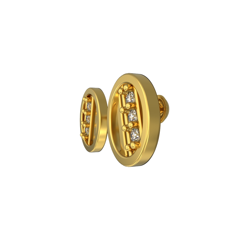 Flatty Prong Set Gold Studs Chennai
