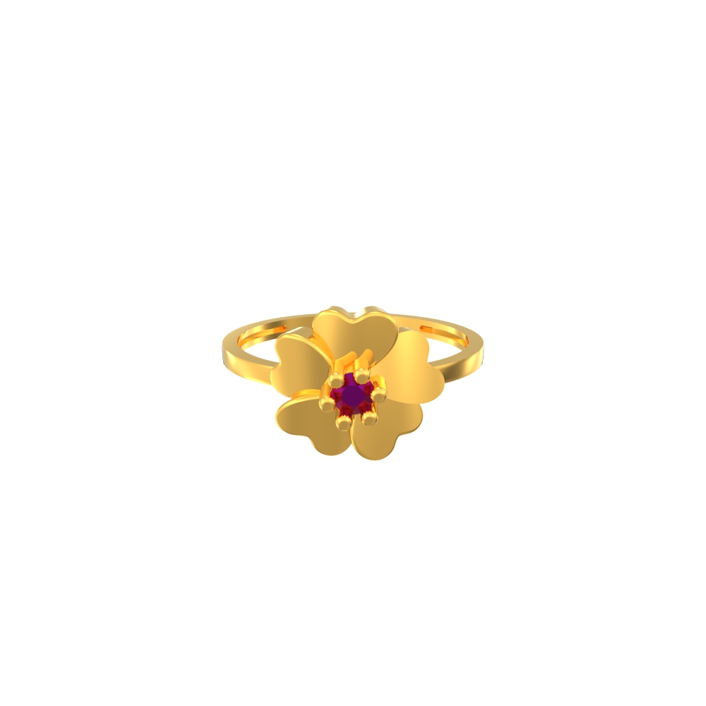 Floral-Model-Gold-Ring
