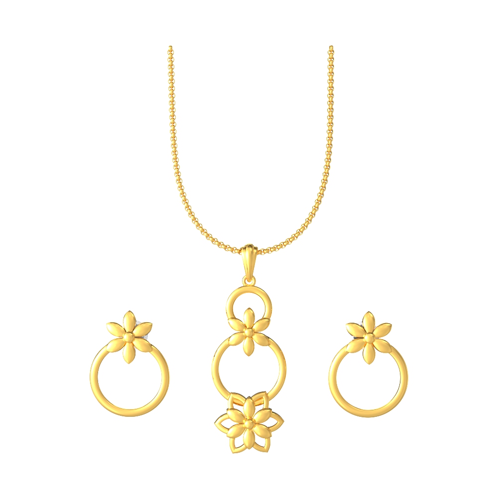 Floral-Model-Pendant-set