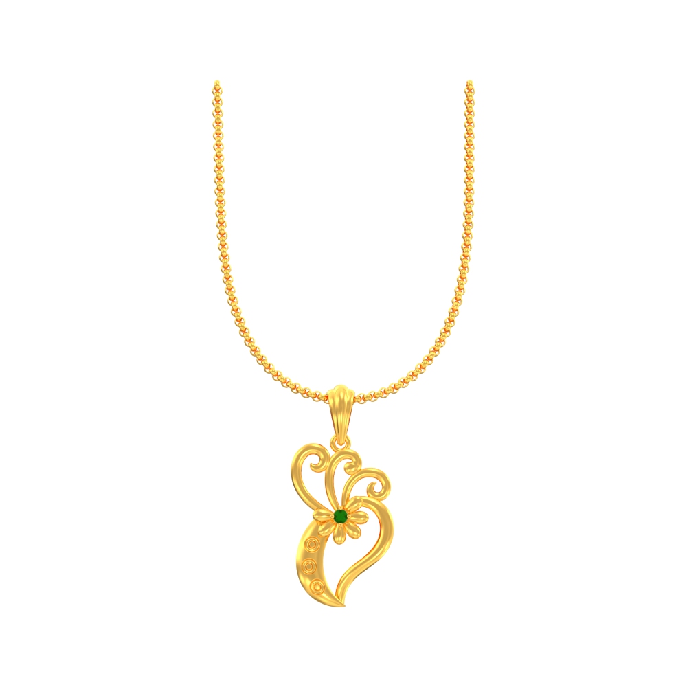 Flourishing Nature Gold Pendant