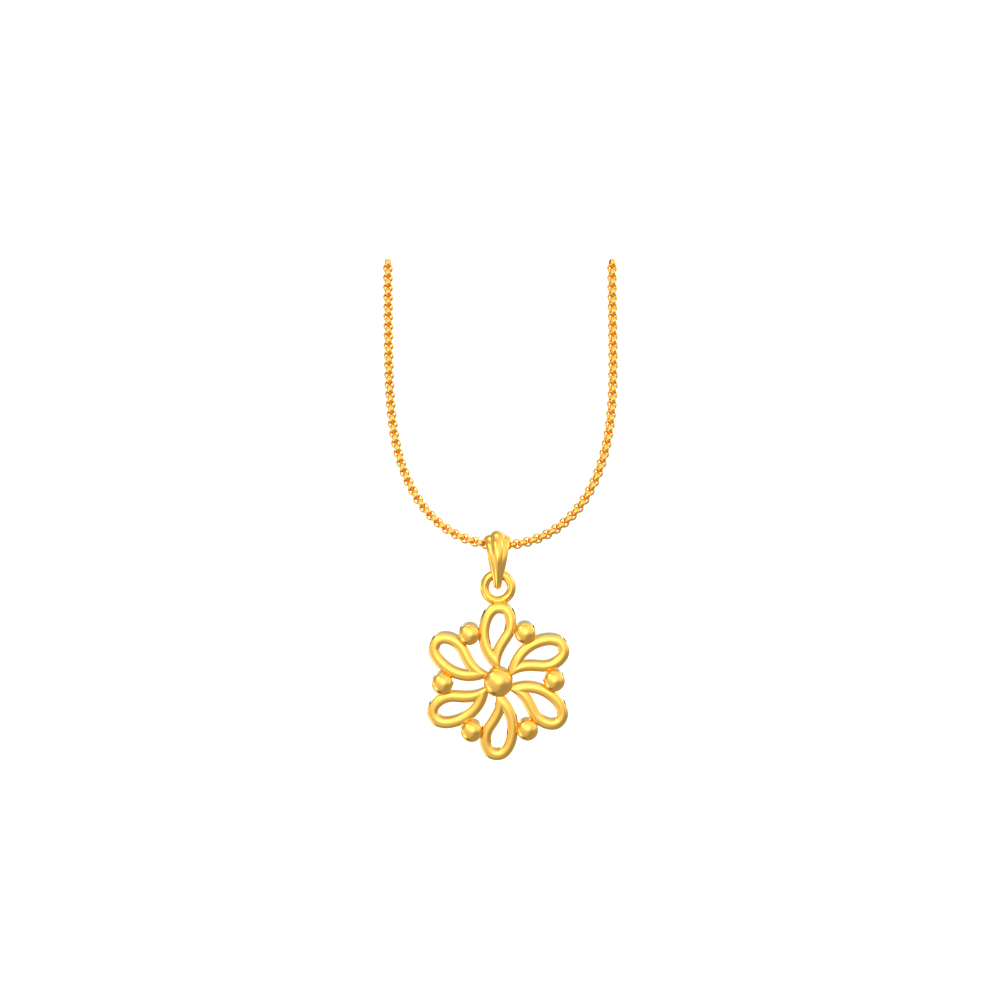 Flower Gold Locket For Female