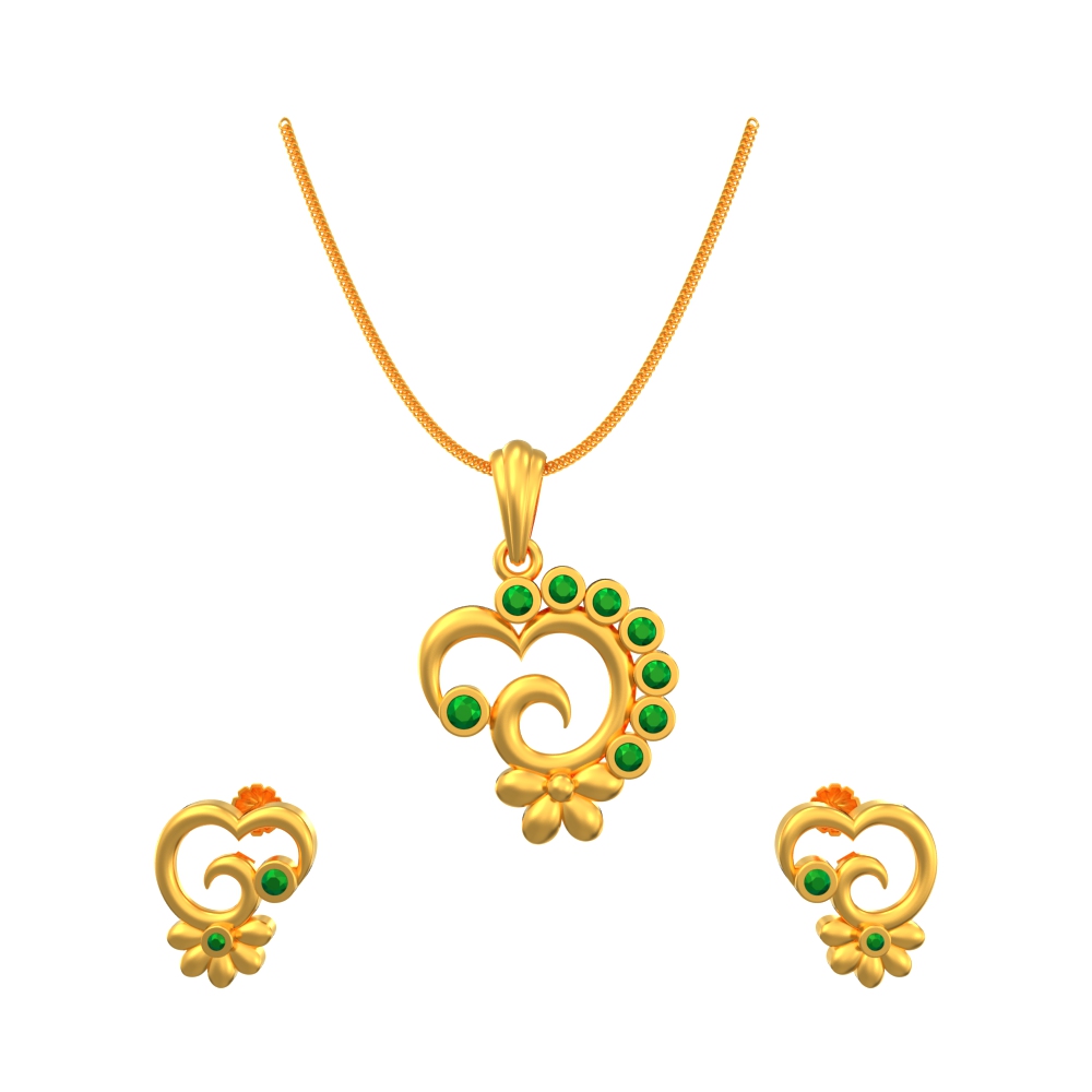 Glam-Floral-Pendant-set