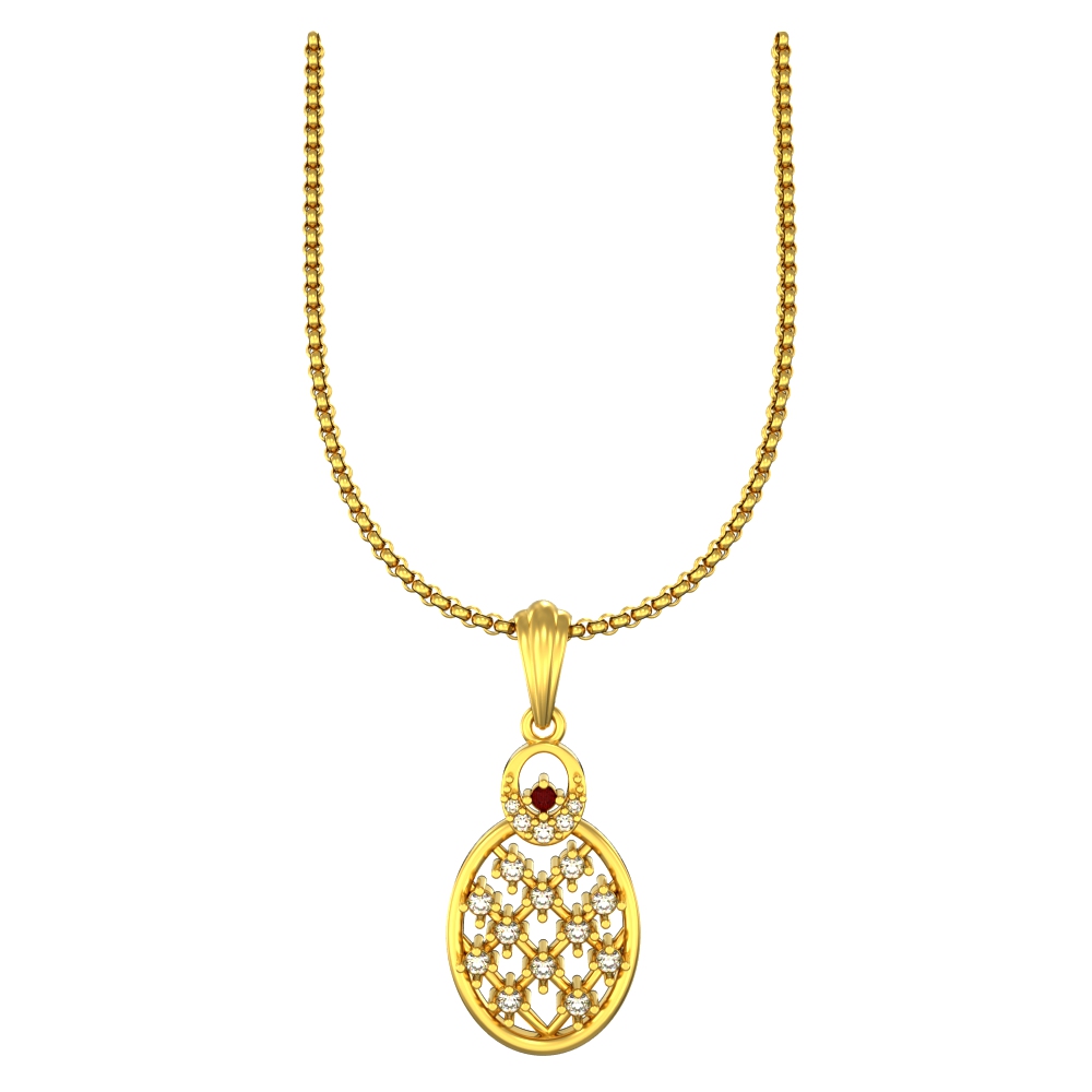 Glittering-Circle-Gold-Pendant